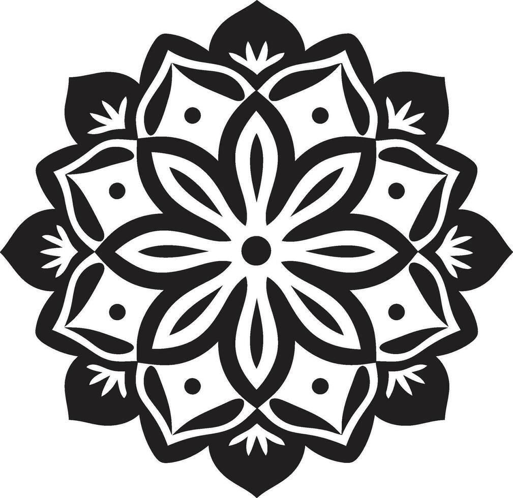 Spiritual Swirls Mandala Emblem Icon Mystic Medallion Logo of Mandala vector