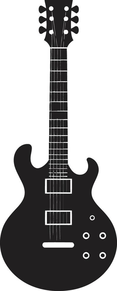 rítmico reflexiones guitarra icono vector gráfico ecos de elegancia guitarra emblema diseño vector