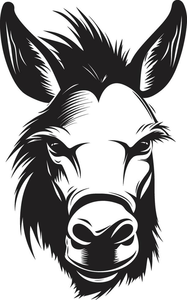 Steadfast Steed Donkey Logo Design Reliable Runner Donkey Iconic Emblem vector