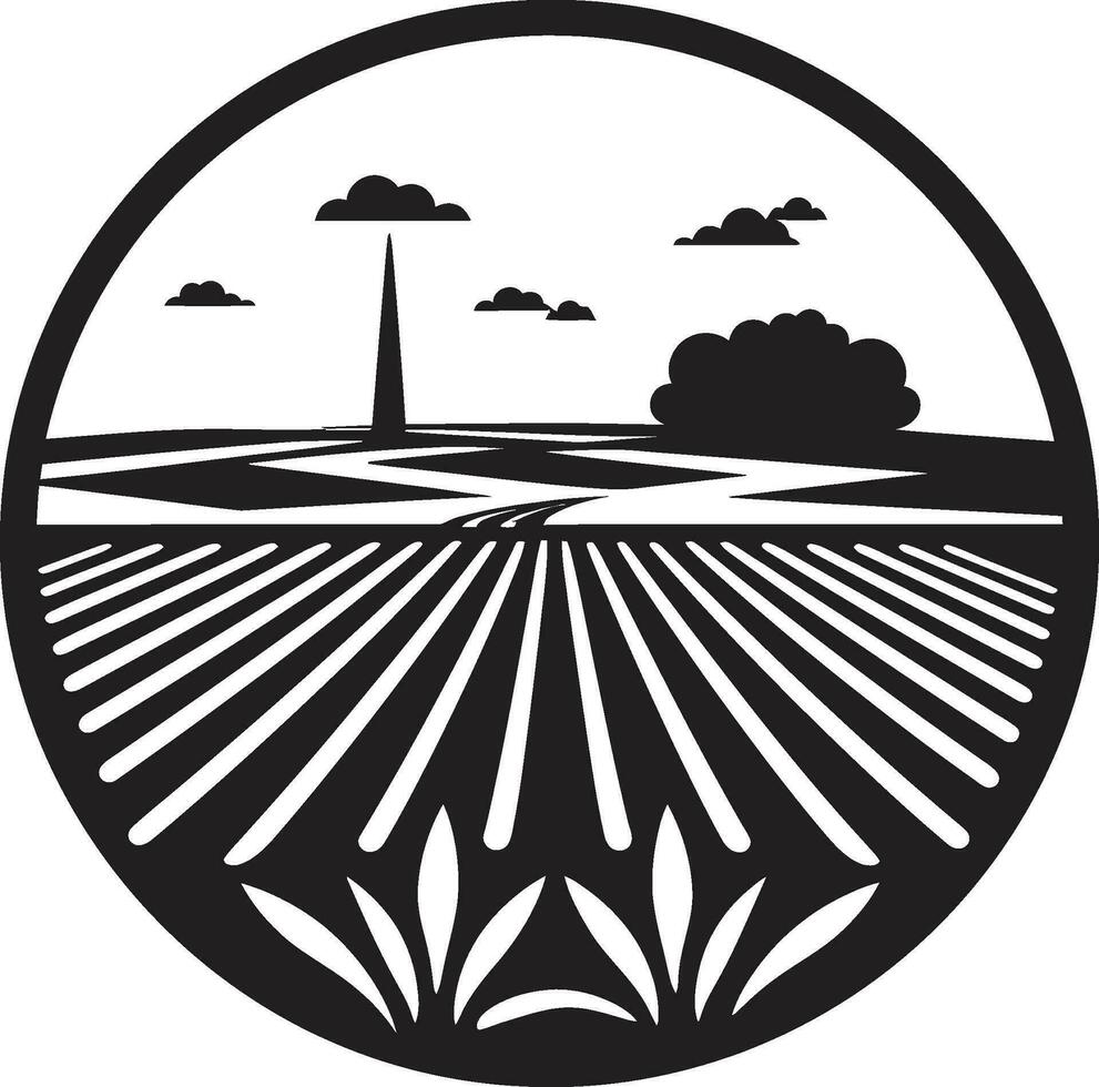 Harvest Horizon Agriculture Vector Symbol Agronomy Artistry Farming Logo Vector Art