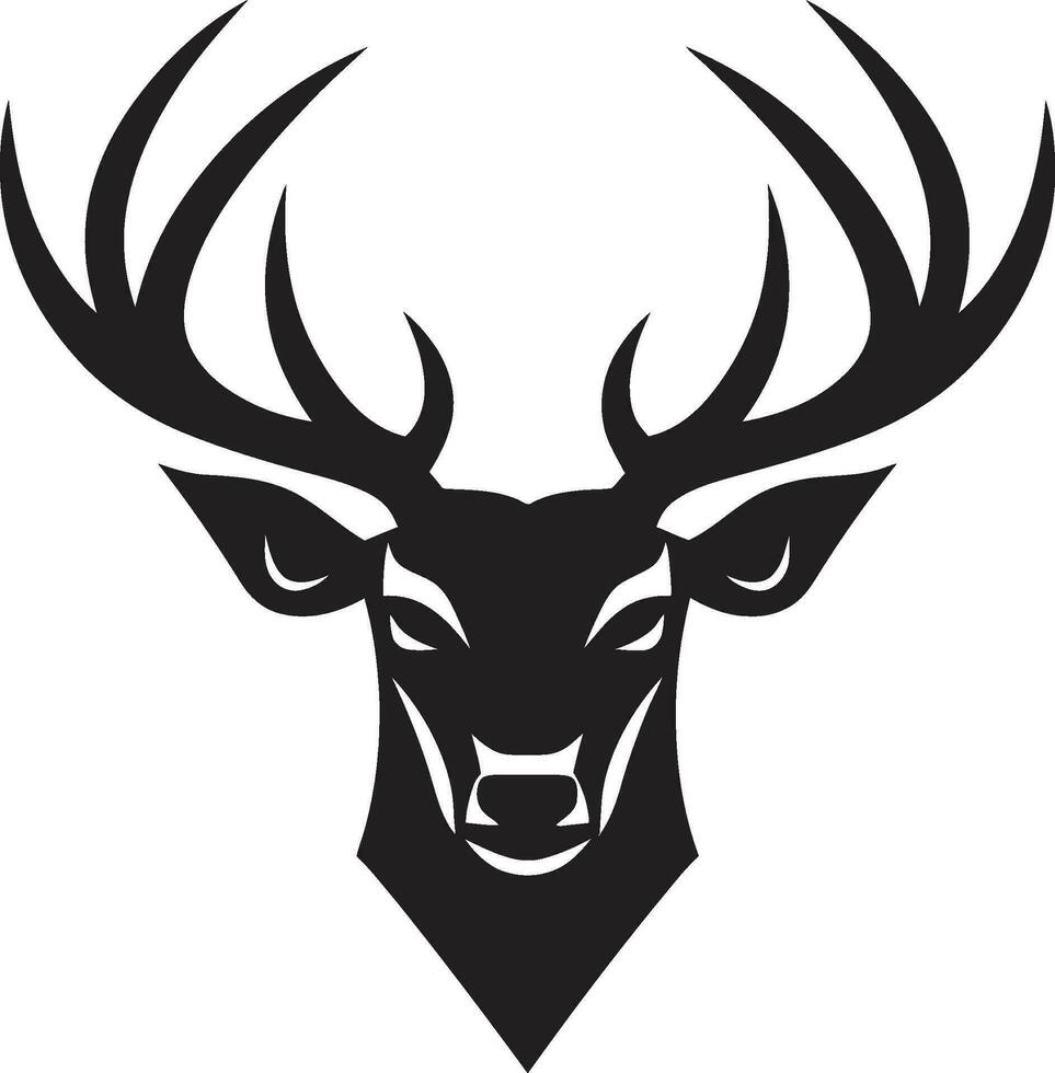 Graceful Stag Modern Deer Head Logo Design Wildlife Majesty Deer Head Vector Icon