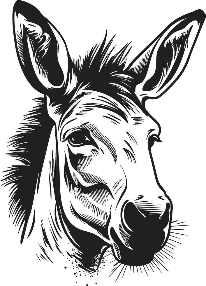 Pack Animal Pride Donkey Icon Vector Steadfast Steed Donkey Logo Design