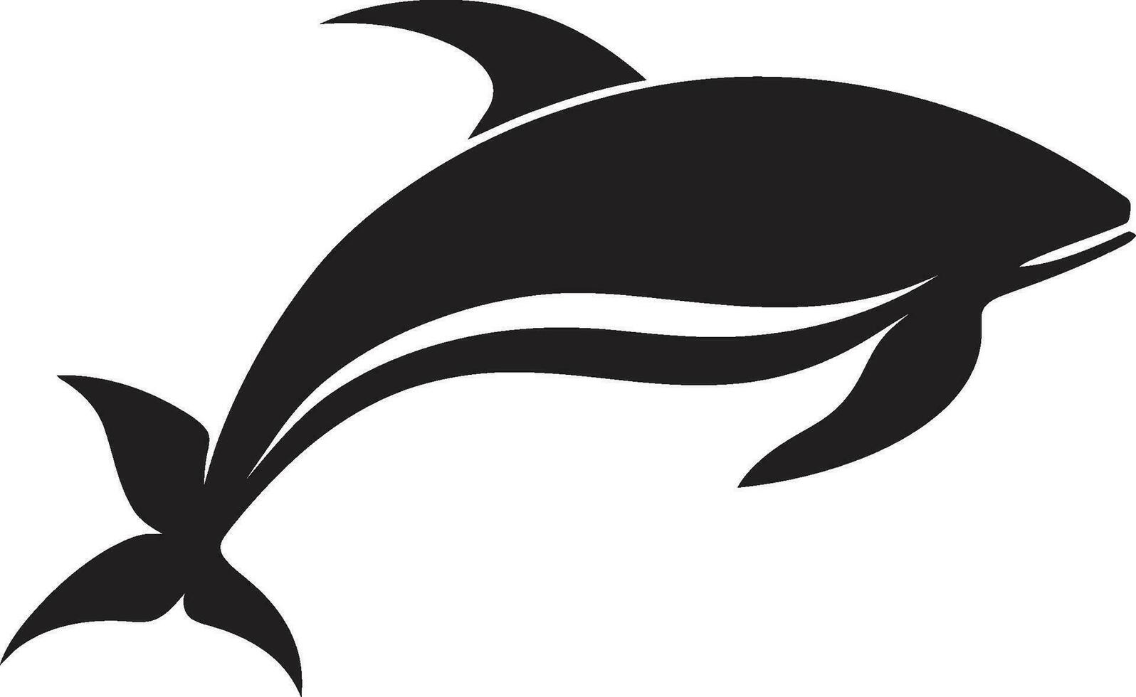 Ethereal Elegance Whale Logo Design Cresting Majesty Emblematic Whale Icon vector