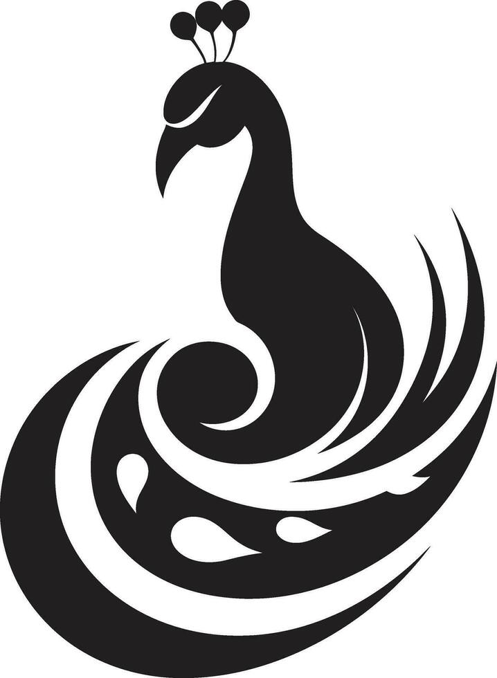 cromático cascada pavo real icono vector radiante volantes pavo real logo diseño