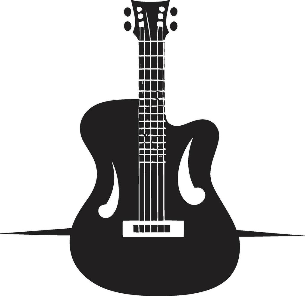 rítmico resonancia emblemático guitarra logo cordal crónicas guitarra icono diseño vector