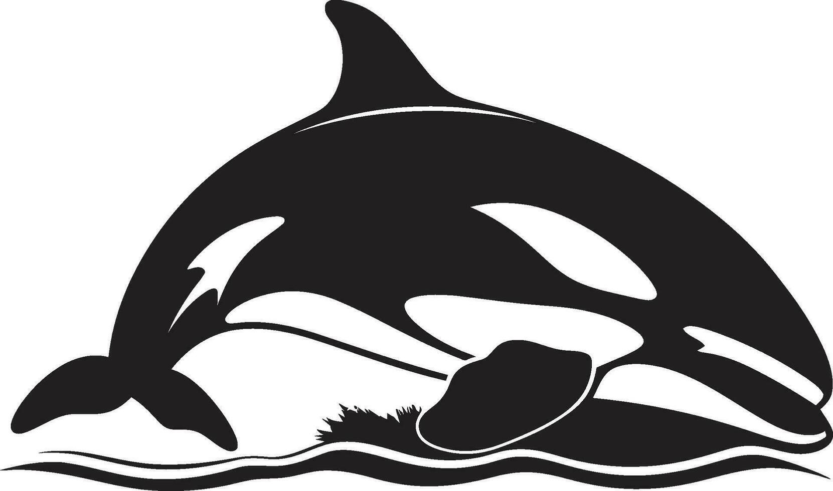 canto de ballena sinfonía icónico ballena vector etéreo elegancia ballena logo diseño
