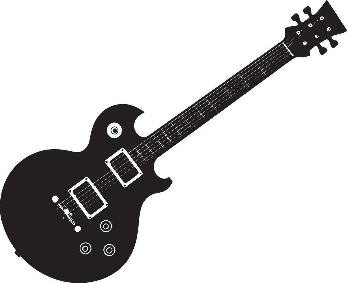 Chord Chronicles Guitar Icon Design Strumming Serenity Guitar Logo Vector Illustration