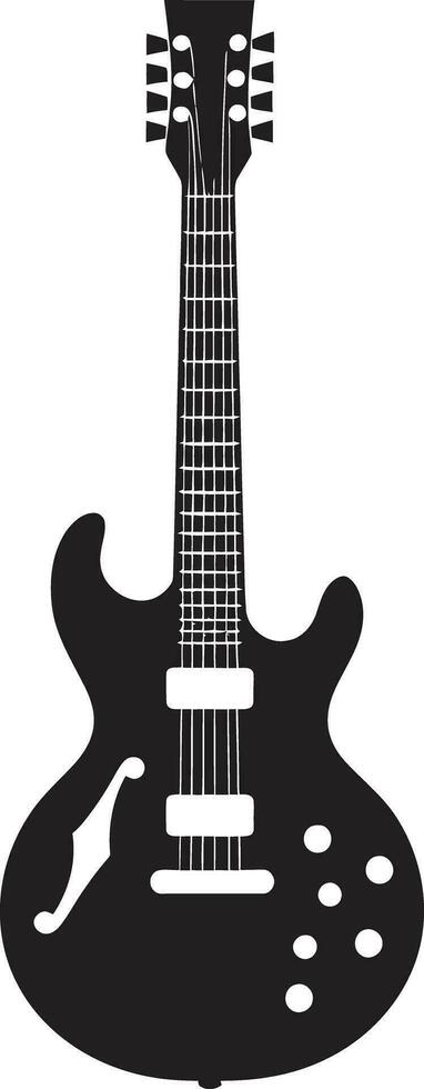 armónico horizonte guitarra emblema diseño vector acústico alquimia guitarra icono diseño