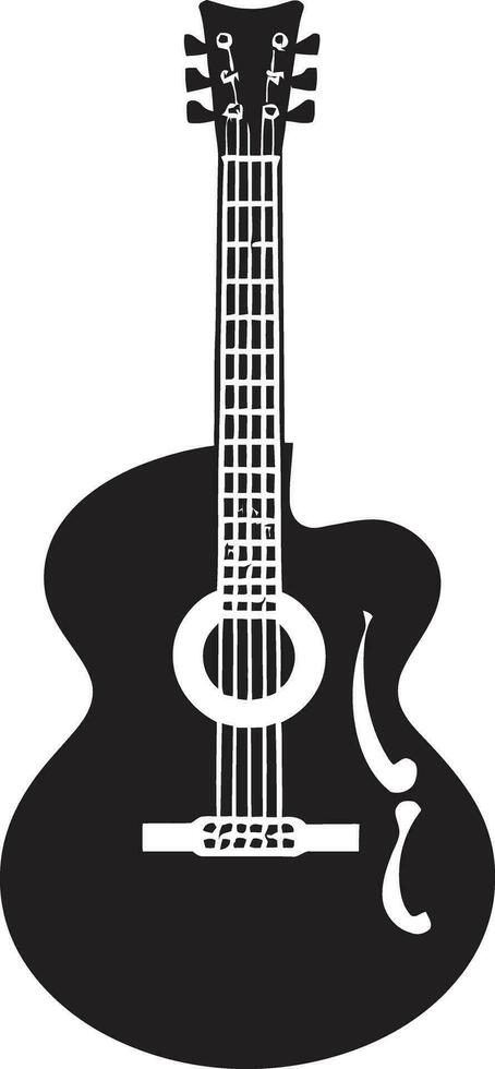 Chordal Chronicles Guitar Emblem Icon Echoes of Elegance Guitar Vector Design