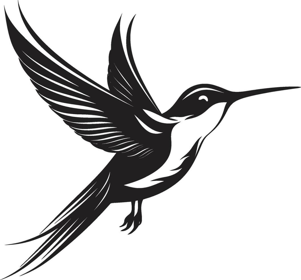Flight Fantasia Hummingbird Emblem Vector Vibrant Verve Hummingbird Icon Design
