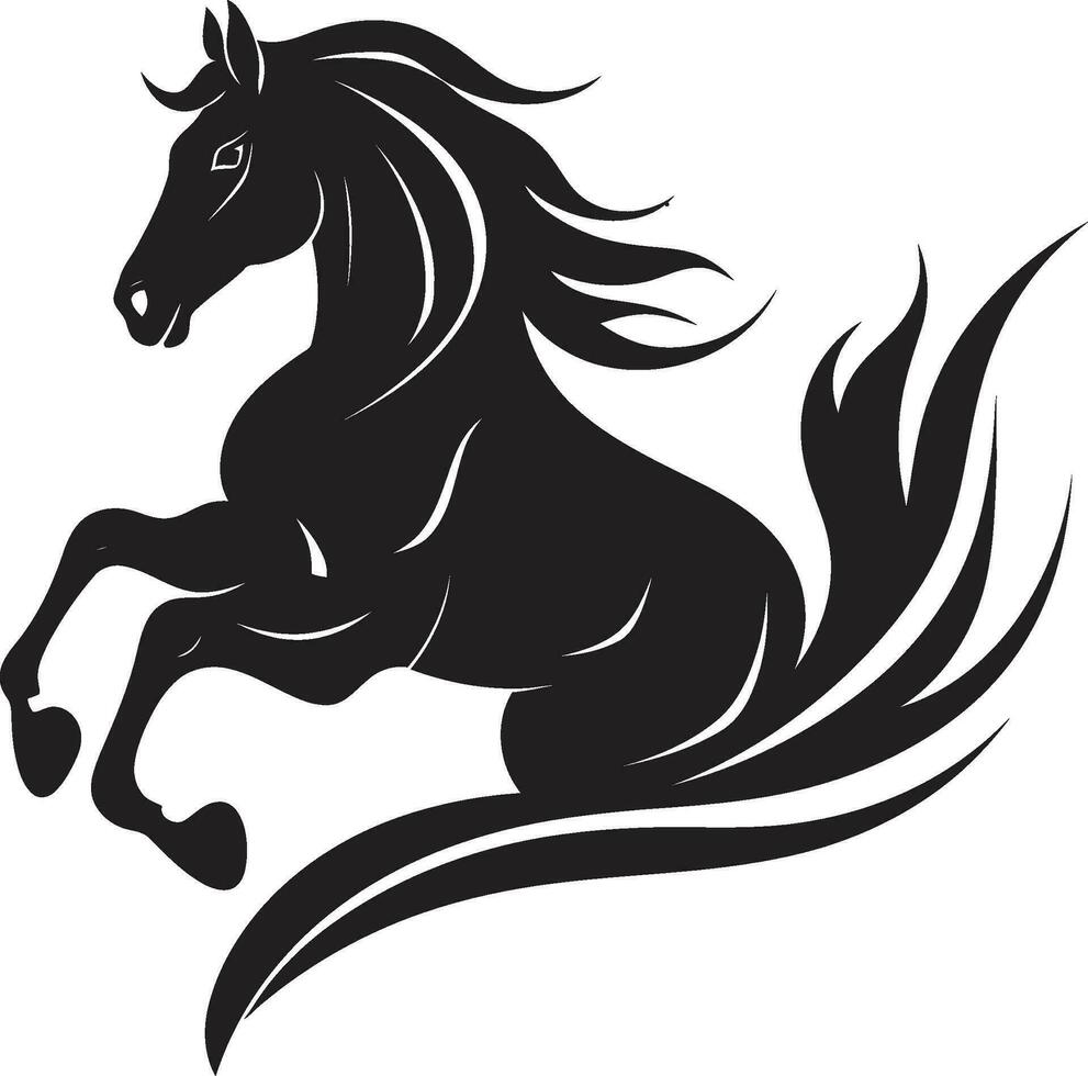 real corredores caballo icónico emblema melena majestad vector caballo logo gráfico