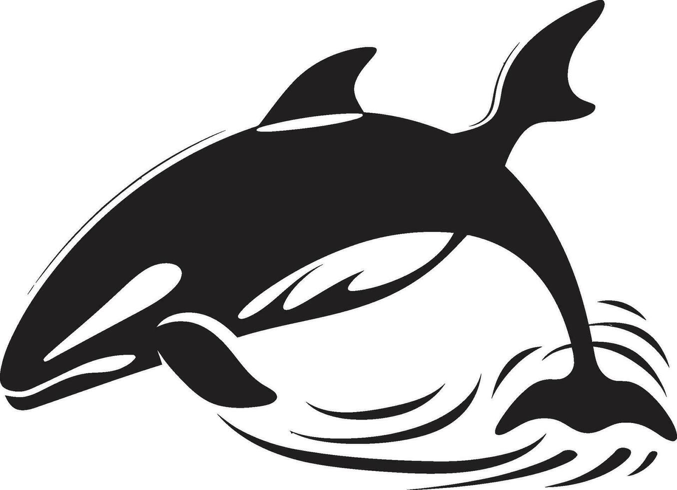 Whimsical Whale Iconic Whale Vector Ocean Symphony Whale Logo Design