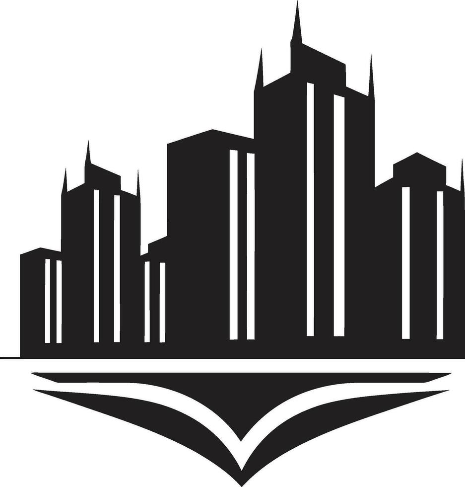 Elite Estates Emblematic Property Icon Urban Utopia Real Estate Icon Design vector