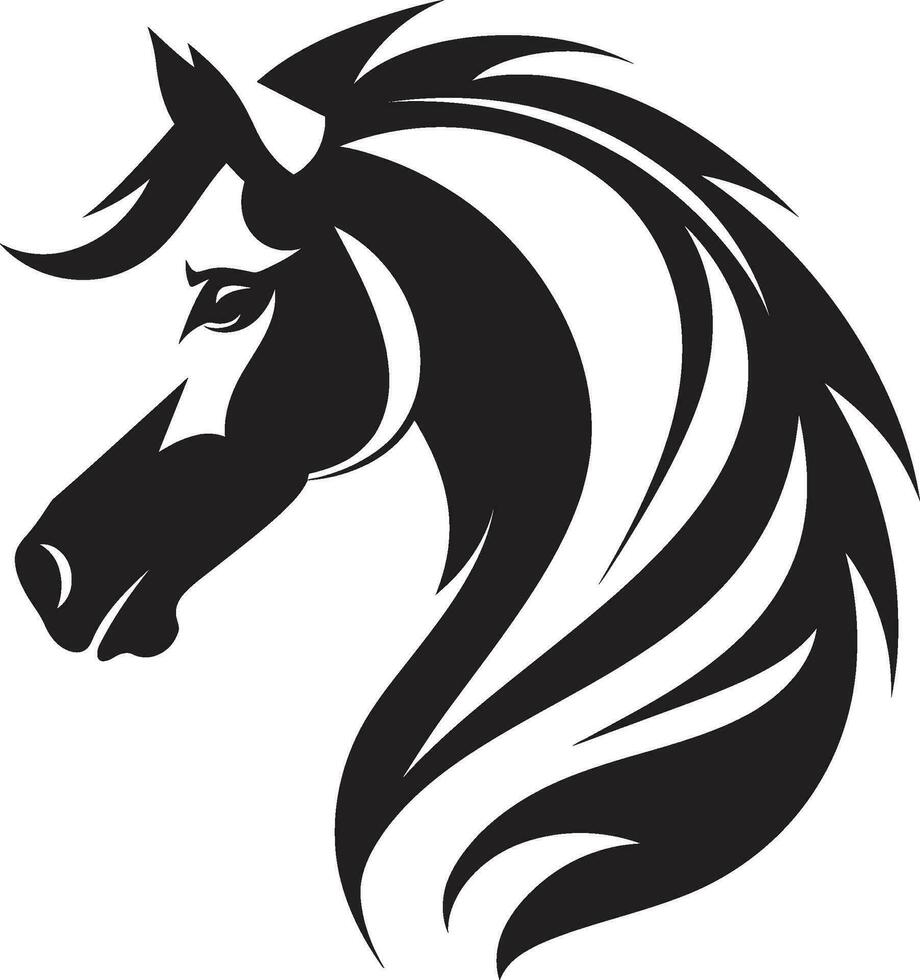 Steed Symbol Emblematic Horse Icon Serene Stallion Horse Logo Vector Symbol