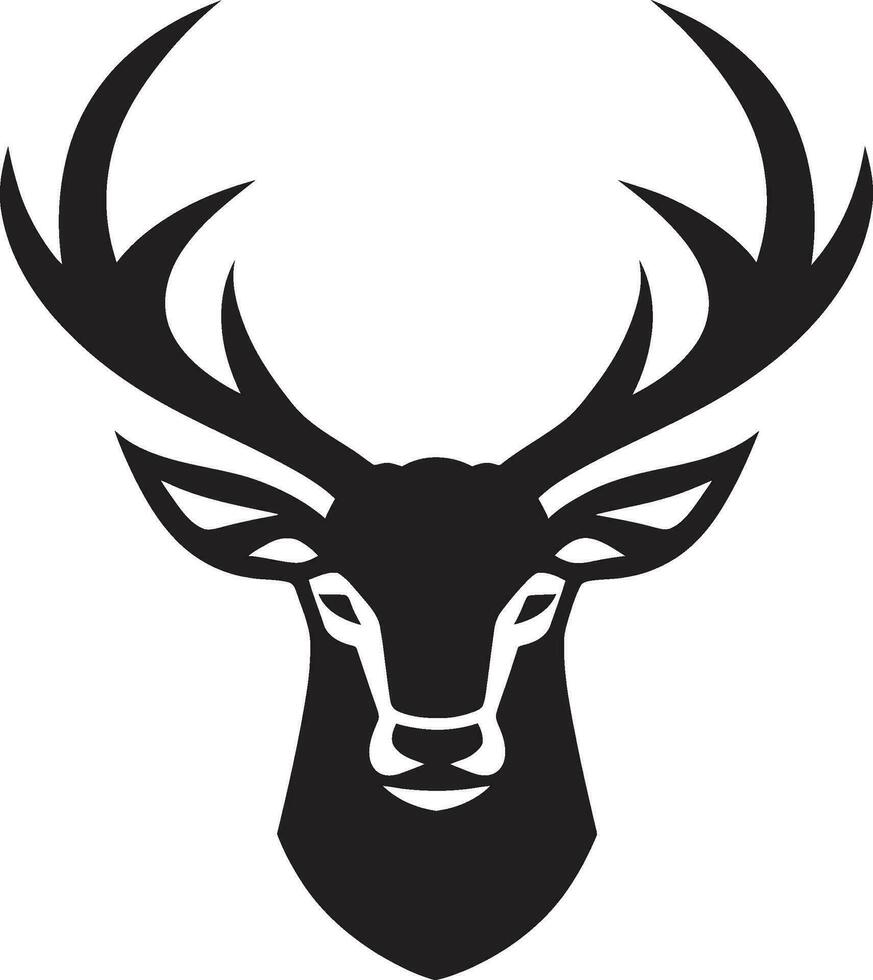 Wilderness Majesty Deer Head Iconic Symbol Symbolic Stag Deer Head Logo Vector Design