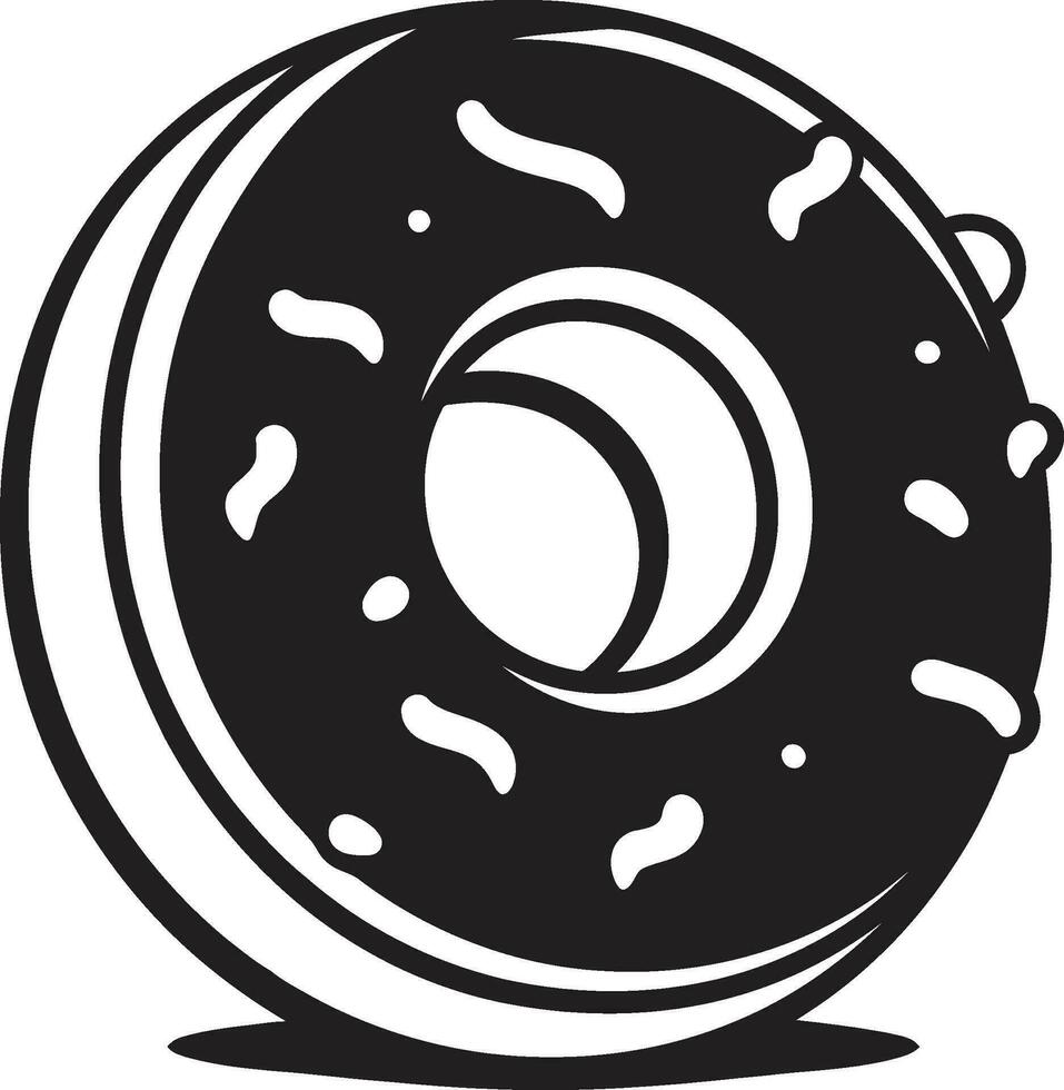 Flavorful Fantasy Emblematic Design Tempting Treats Donut Icon Vector