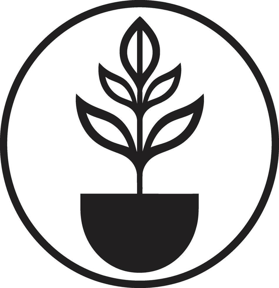 Greenery Glory Plant Logo Design Flora Flourish Plant Iconic Emblem vector