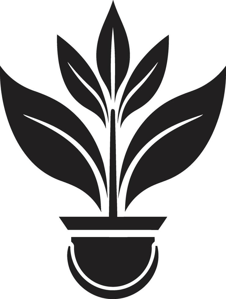 Organic Oasis Iconic Plant Vector Leafy Legacy Plant Logo Design