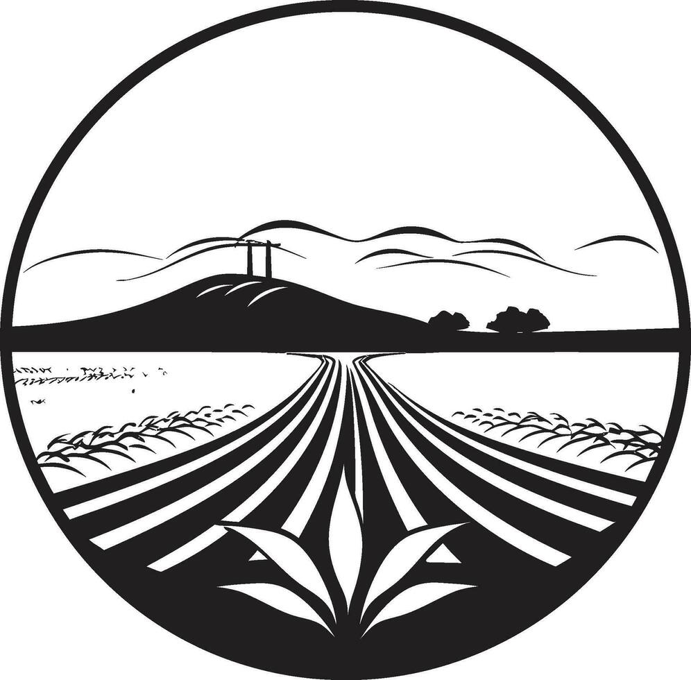 agronomía arte agricultura emblema vector icono alquería icono agricultura logo vector diseño