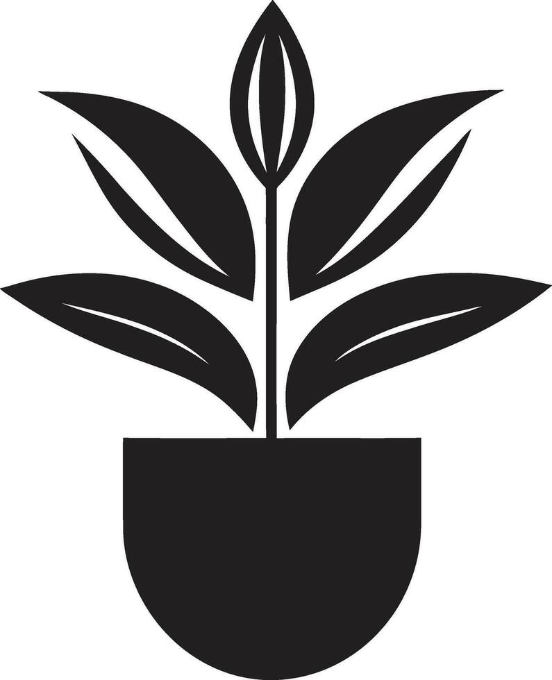 botánico equilibrar icónico planta vector jardín crecimiento planta logo diseño