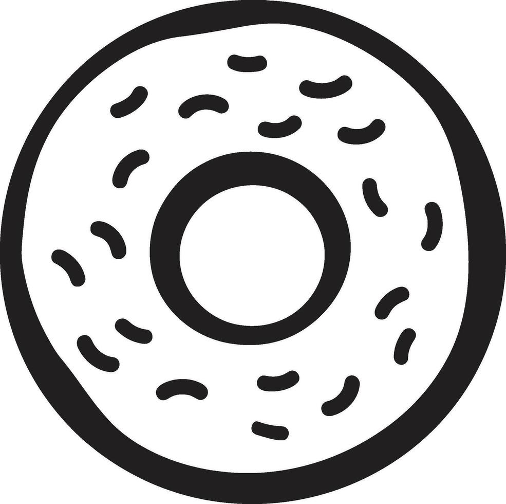 Doughy Delight Donut Logo Vector Icon Sweet Swirls Donut Emblem Design