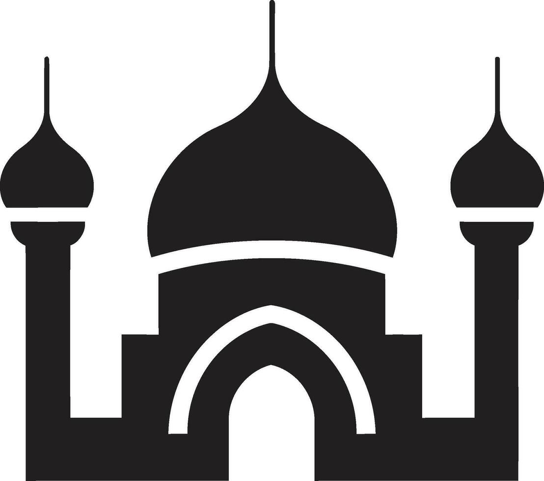 Spiritual Refuge Emblematic Mosque Vector Ornate Oasis Mosque Iconic Emblem
