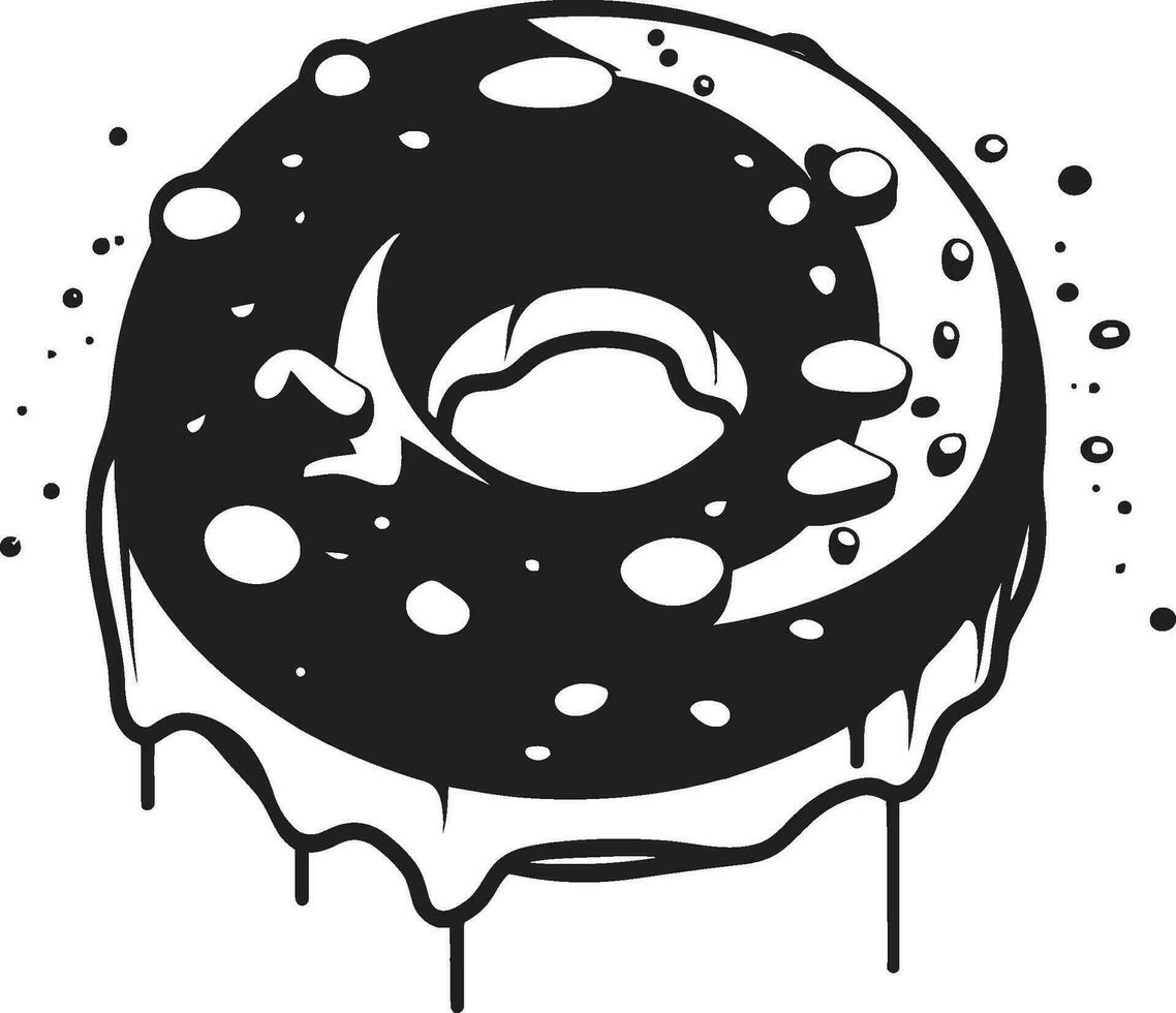 vidriado bondad rosquilla logo diseño espolvorear espectáculo rosquilla icónico emblema vector