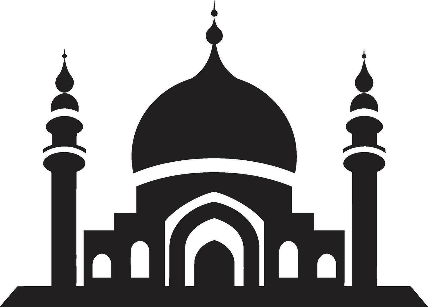 Reverent Rise Mosque Emblematic Design Divine Design Iconic Mosque Vector