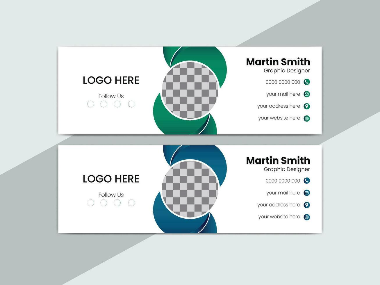 Creative Vector Email Signature Design Template