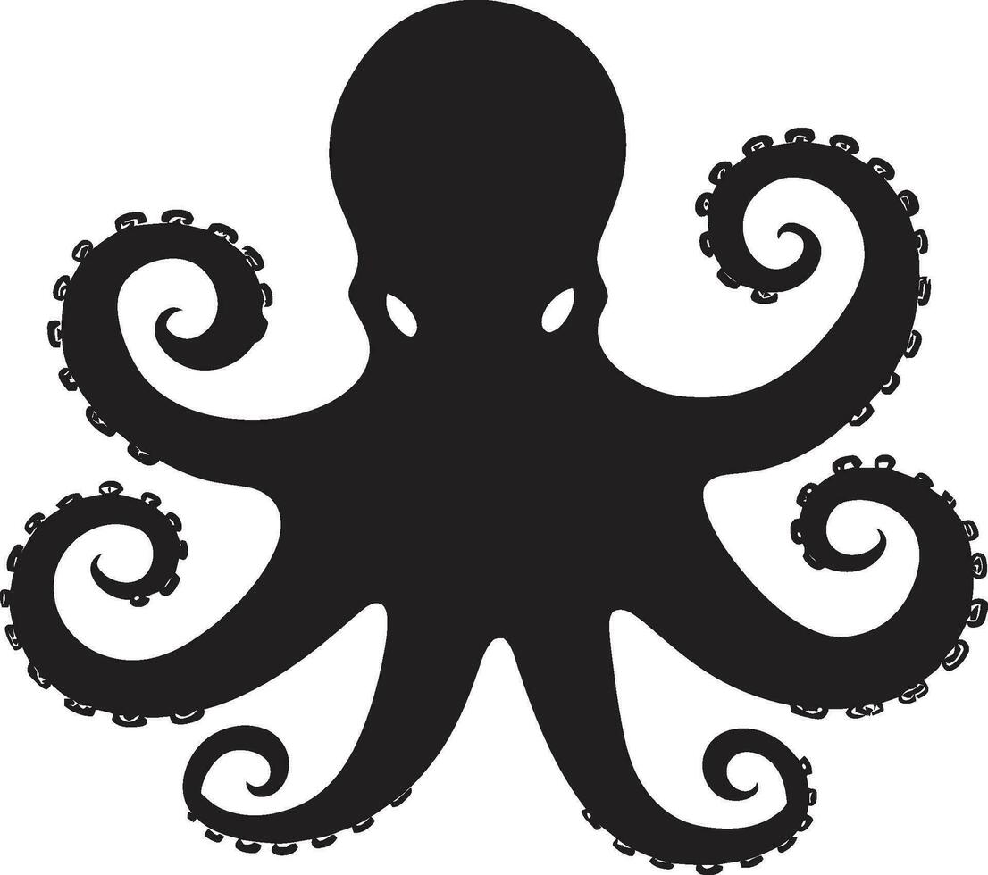 Marine Mosaic Octopus Logo Design Tentacle Treasures Emblematic Icon vector