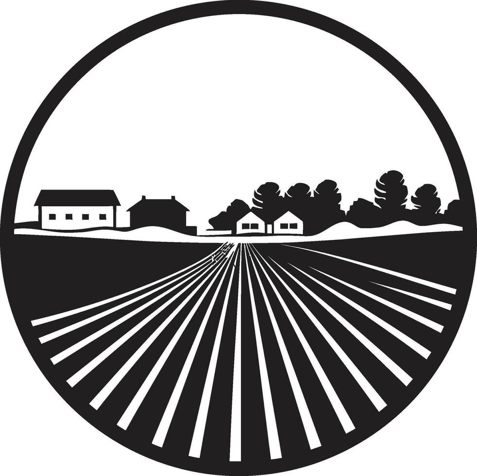 Rural Rhythms Agriculture Logo Design Vector Fields of Prosperity Farming Logo Design Art