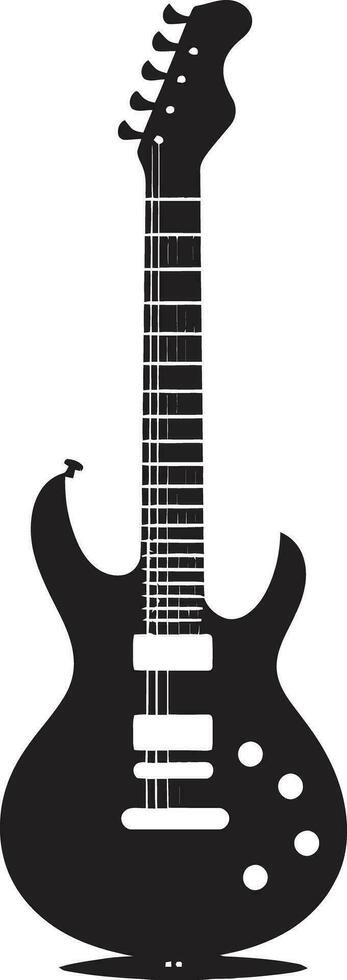 diapasón fusión guitarra icónico emblema musical mezcla guitarra logo diseño vector