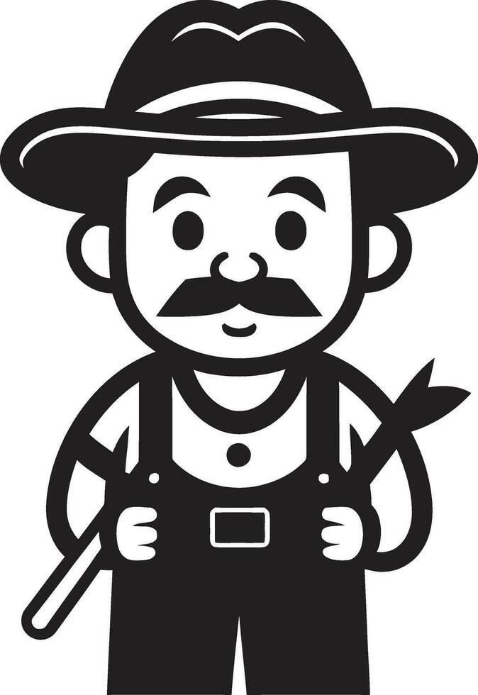 Farmstead Pride Farmer Logo Vector Agrarian Aura Emblematic Design