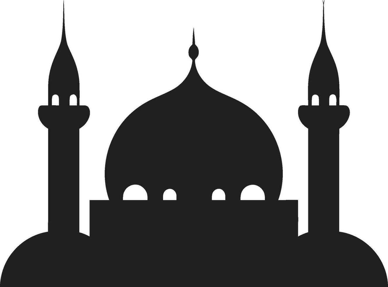 Divine Dwelling Emblematic Mosque Icon Mosque Marvel Iconic Logo Vector