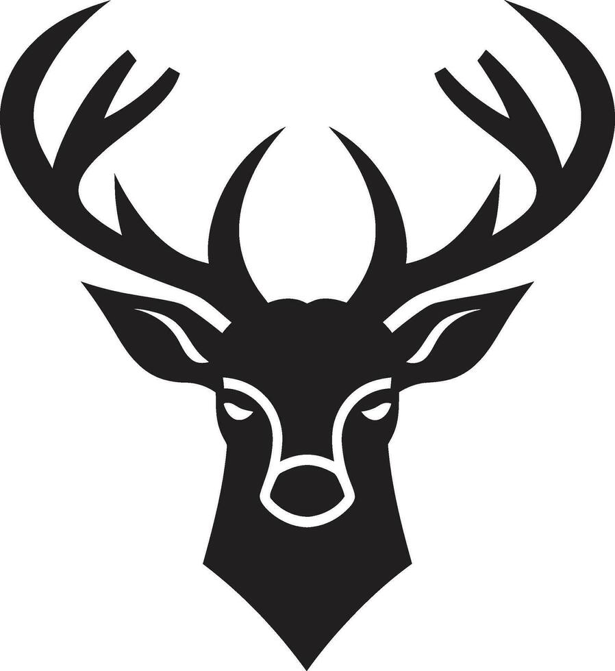 Regal Symbol Deer Head Vector Illustration Iconic Stag Deer Head Logo Design Icon