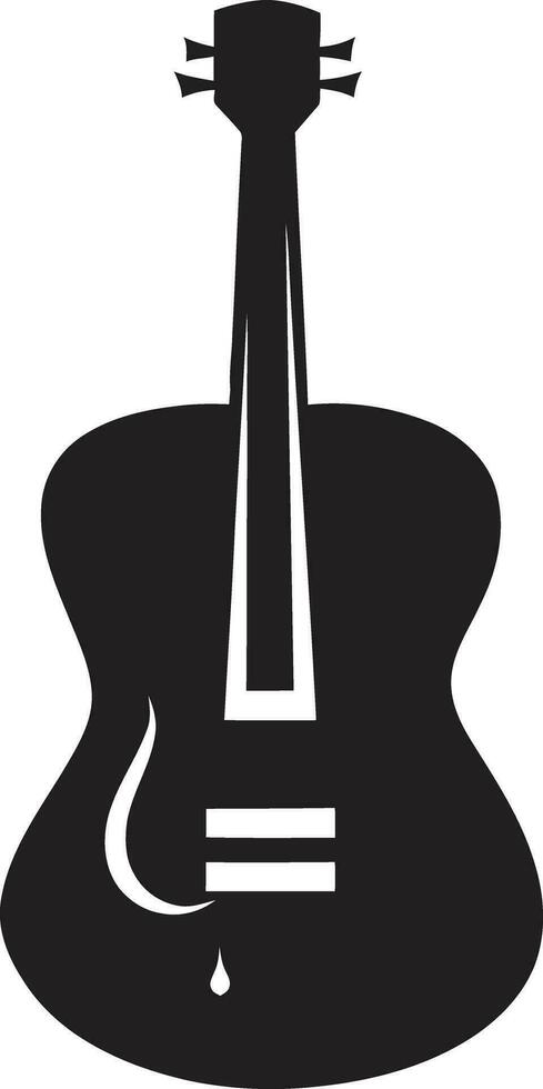 cuerda armonía guitarra logo vector icono melódico musa guitarra emblema diseño