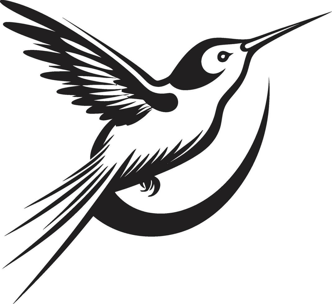 Winged Whispers Hummingbird Logo Vector Ethereal Elegance Hummingbird Emblematic