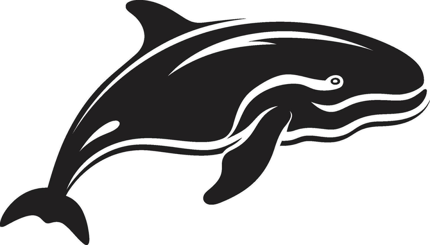 Tranquility Tail Emblematic Whale Icon Deep Blue Anthem Logo Vector Icon