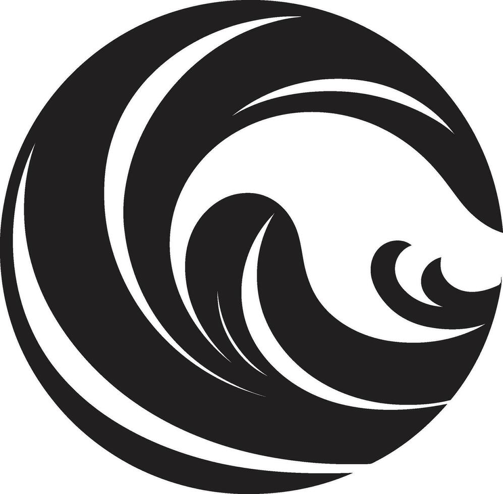 Ripple Rhythm Minimalist Logo Vector Coastal Curve Water Wave Emblem Design