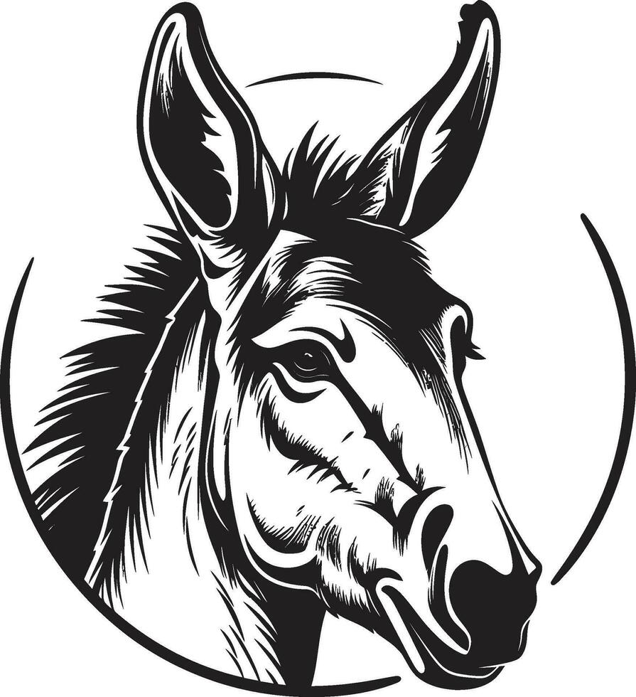 de confianza corredor Burro icónico emblema seguro culo logo vector icono