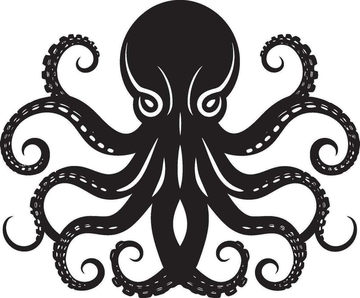 Tentacle Treasures Emblematic Icon Oceanic Oracles Logo Vector Icon