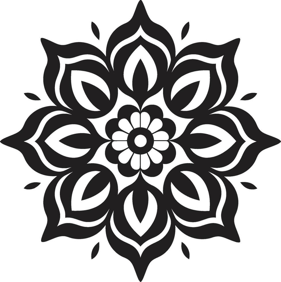 Harmony Halo Mandala Logo Vector Serene Symmetry Mandala Iconic Design