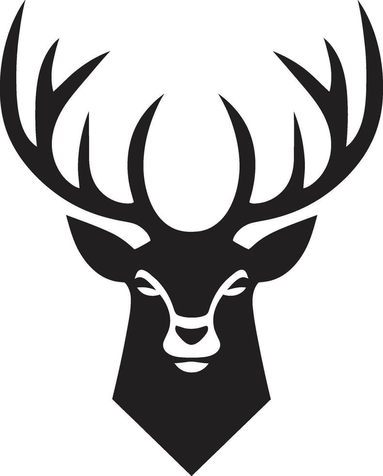 Antler Majesty Deer Head Icon Design Forest Majesty Deer Head Logo Vector Art