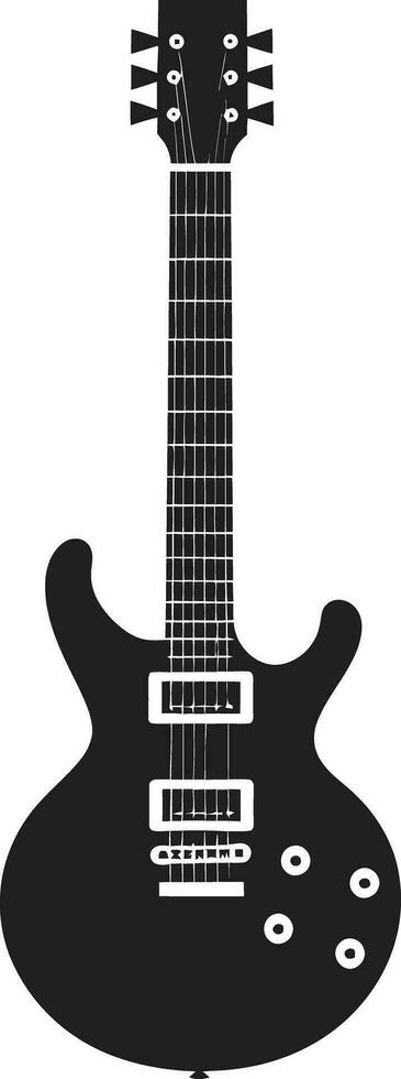 rítmico resplandor guitarra logo vector Arte musical majestad guitarra icono diseño icono