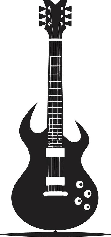 acorde convergencia guitarra icónico emblema melódico mosaico guitarra logo vector diseño