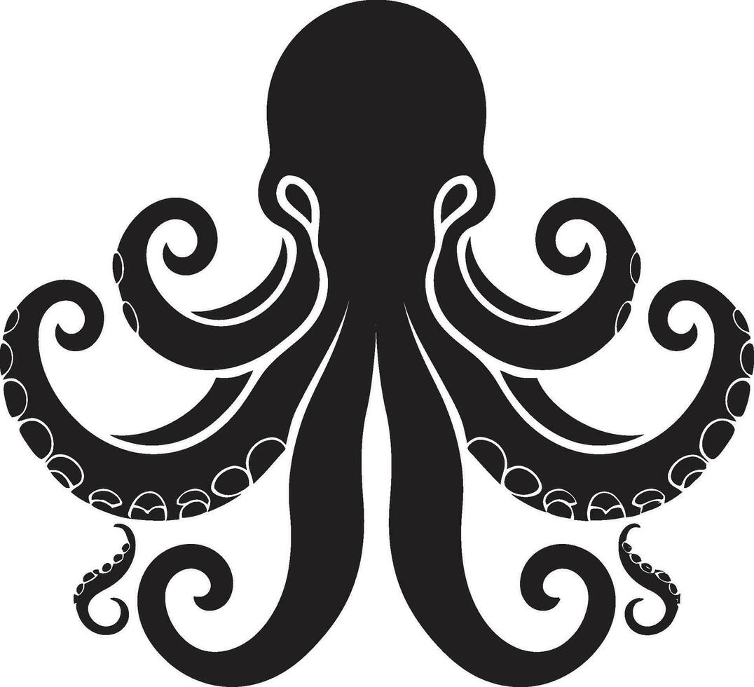 marina mosaico pulpo logo diseño tentáculo tesoros emblemático icono vector