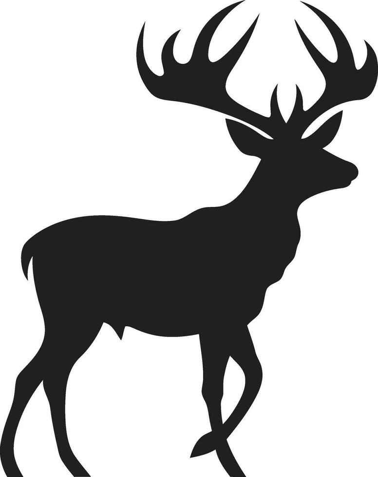 Majestic Antlers Deer Head Logo Design Art Serene Wilderness Deer Head Emblem Vector Design