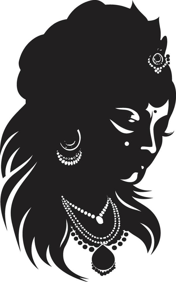 tradicional esplendor novia logo icono cultural carisma Boda mujer vector