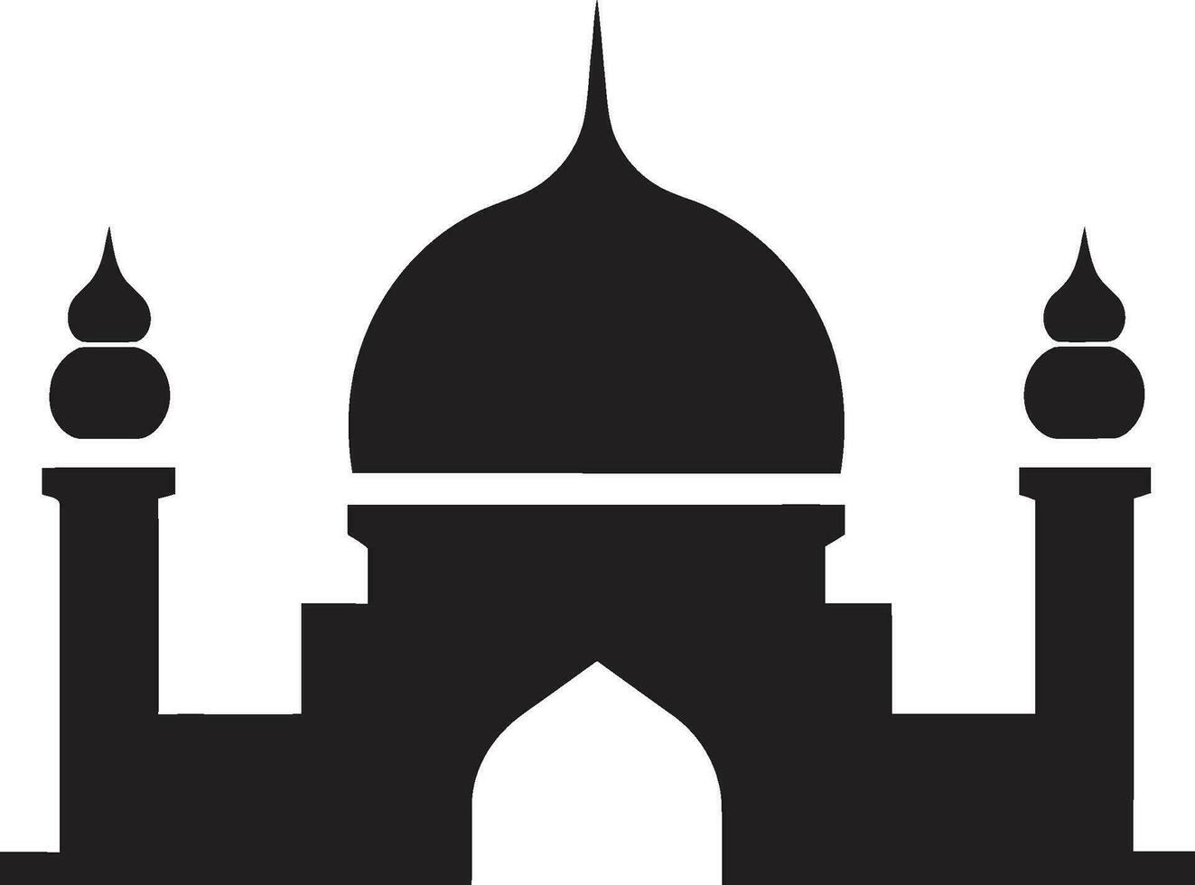 Heavenly Haven Iconic Mosque Vector Serene Structure Emblematic Mosque Icon