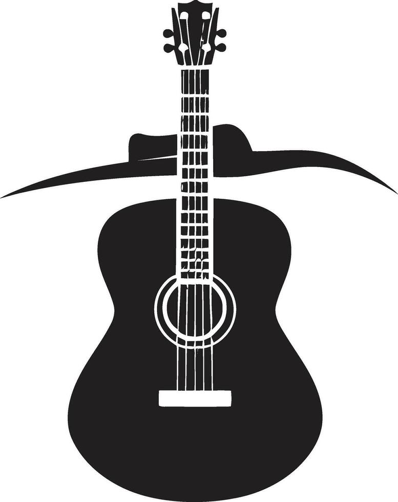 diapasón fusión guitarra logo vector gráfico melodía montaje guitarra icono Arte